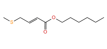 Hexyl 3-(methylthio)-(E)-2-propenoate